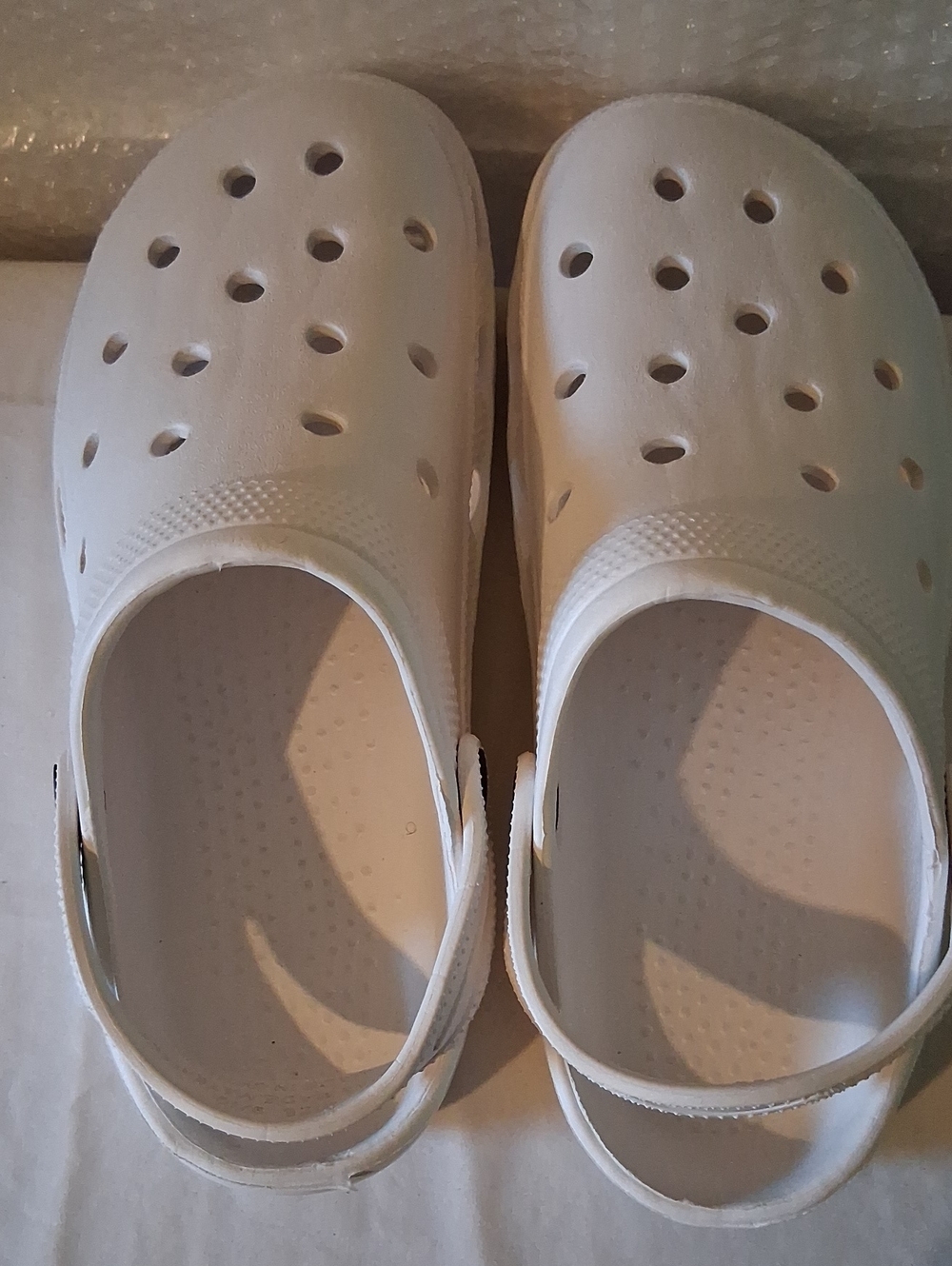 Women’s White Slip-On Ventilated Sandals with Back Strap
